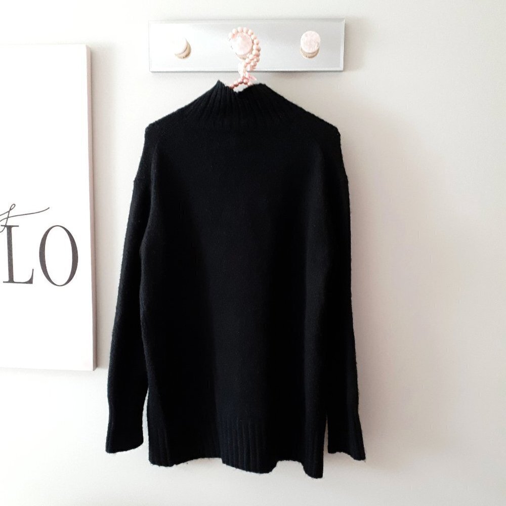 EUC Core Life black tight knit higher mock neck sweater, M - Picture 6 of 6